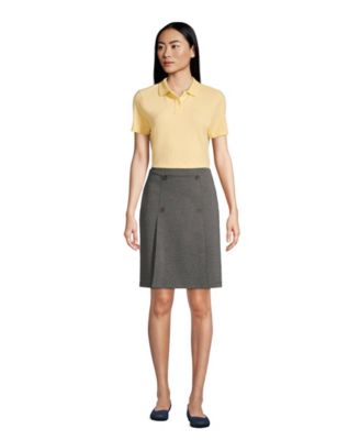 Women's Ponte Button Front Skort Above the Knee