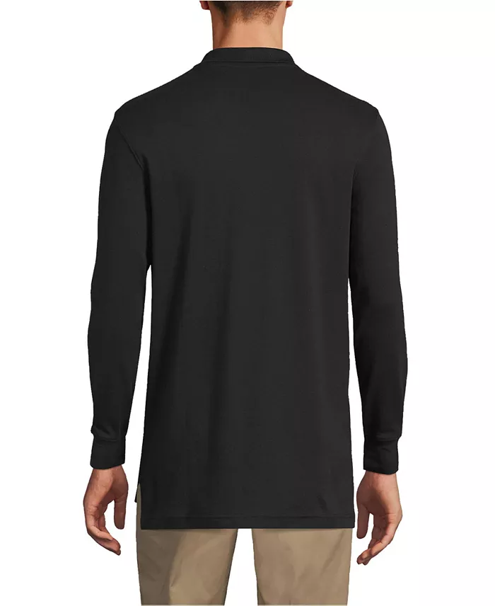 Men's School Uniform Long Sleeve Interlock Polo Shirt - thumbnail 4