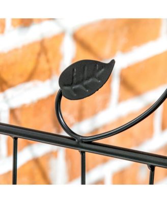 Garden Fencing for Border Edging, Decor 11.5', 4 Pack, Square Vines