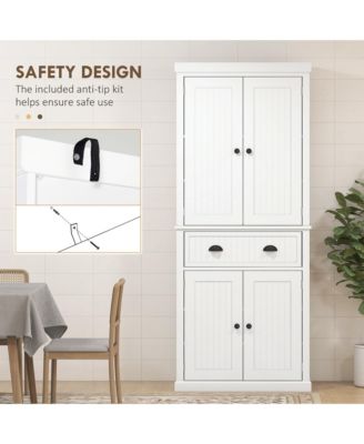 72" Kitchen Pantry Storage Cabinet with Drawer, Adjustable Shelves