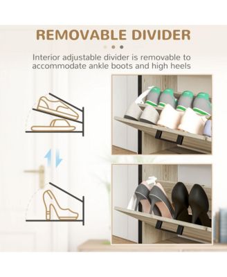 Shoe Cabinet with 3 Flip Drawer Cabinet,