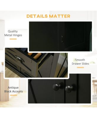 72" Kitchen Pantry Storage Cabinet with Adjustable Shelves