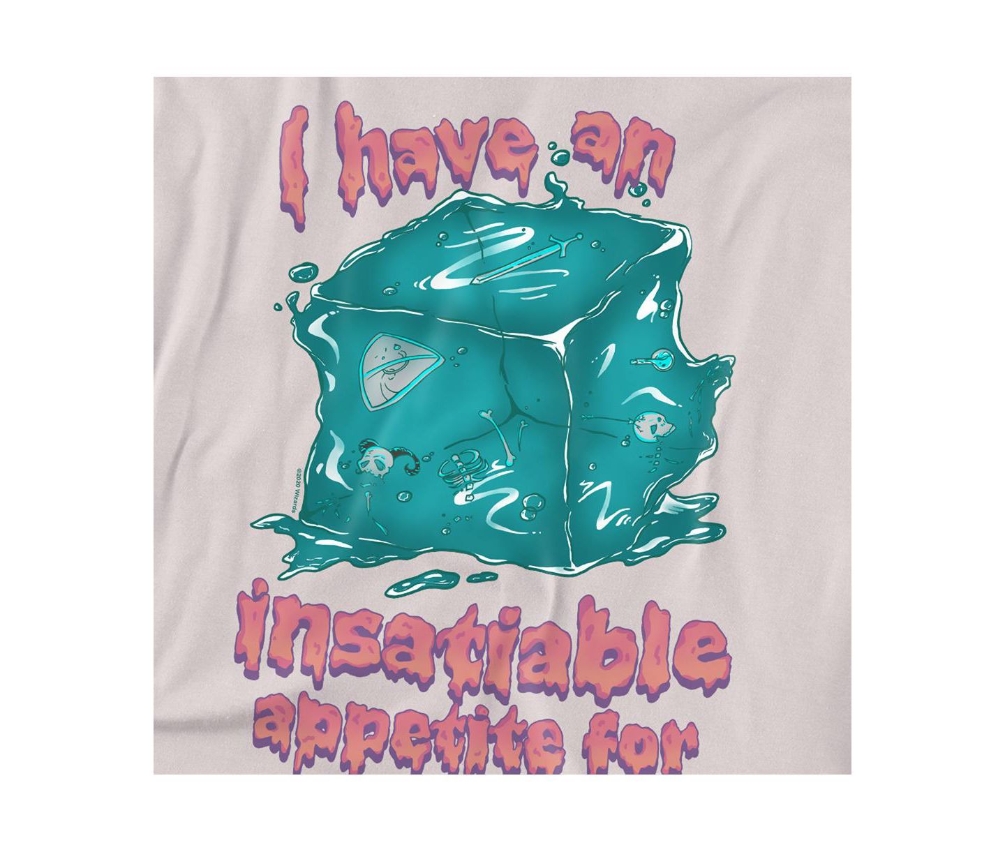 Мужская футболка D&D Dungeons And Dragons Insatiable Gelatinous Cube, цвет: Серебряный — фото 2