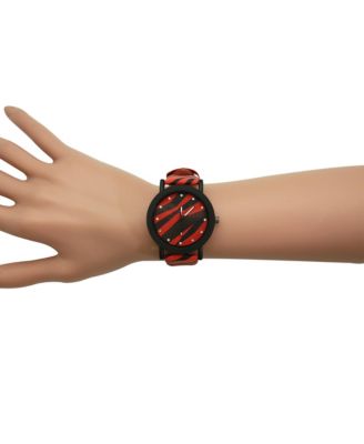 Red Zebra Colorful Strap Women Watch