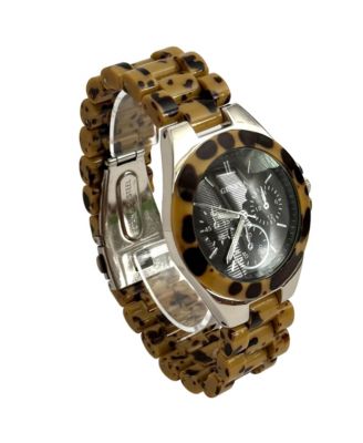 Cheetah Acrylic Band Every Day Women Watch