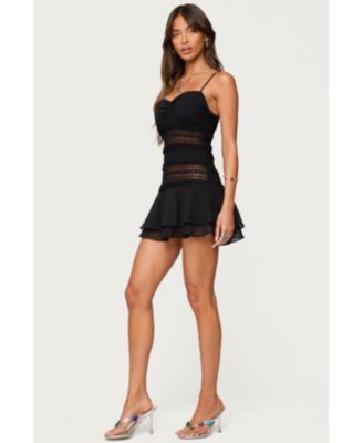 Women's Marcia Chiffon Lacey Mini Dress