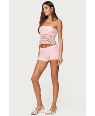 Women's Tahna Flower Strapless Crochet Top