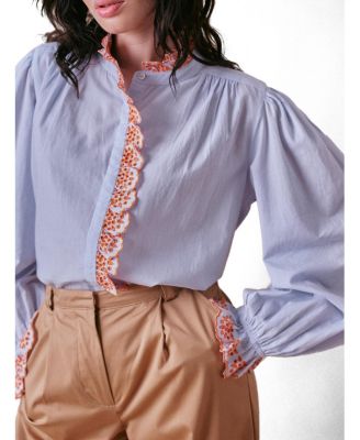 Women's Jewel Trim Blouse