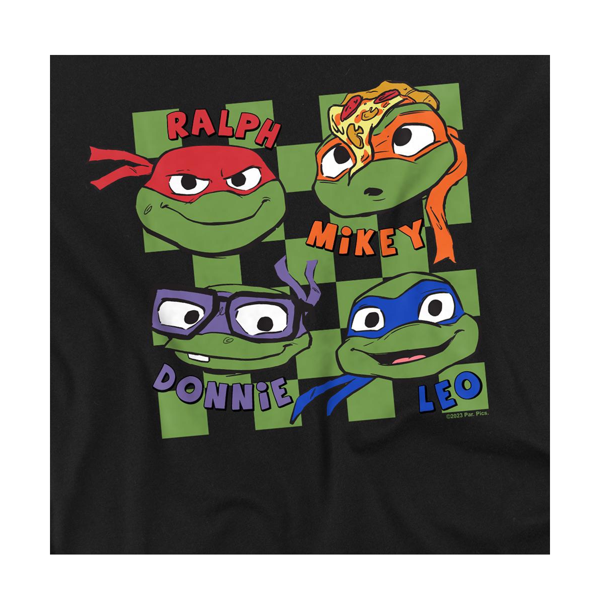 Logovision Men's Tmnt Mutant Mayhem Turtle Heads T-Shirt
