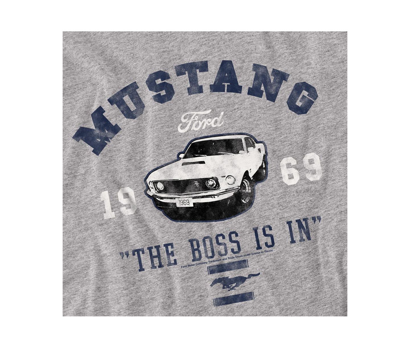 Мужская футболка Mustang The Boss Is In, цвет: Меланжевый — фото 3
