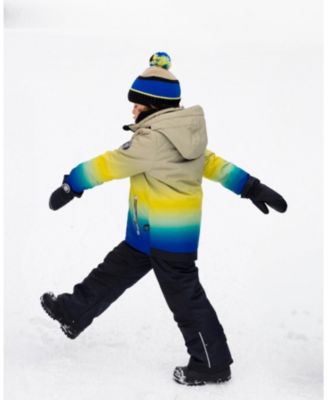 Toddler Boys Two-Piece Play Snowsuit with Gradient Jacket Black - Toddler|Child