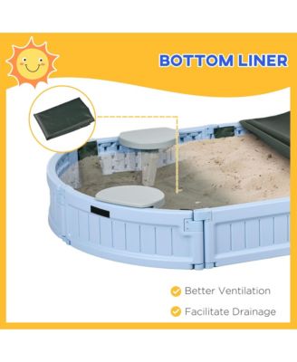 Kids Outdoor box with Seat Board, Cover, Light