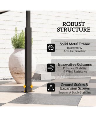 8' x 5' Grill Gazebo, 2-Tier Outdoor BBQ Gazebo,