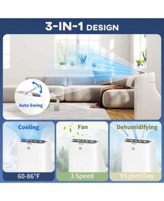 14,000 BTU Cooling, Inverter Portable Air Conditioner with Dual Hose