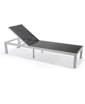 Marlin Patio Chaise Lounge Chair With White Aluminum Frame