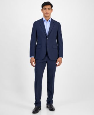 Hugo Boss Hugo By  Mens Modern Fit Plaid Suit Separates In Blue