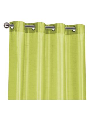 Artisan Lightweight Transparent Faux Silk Sheer Grommet Single Curtain Panel