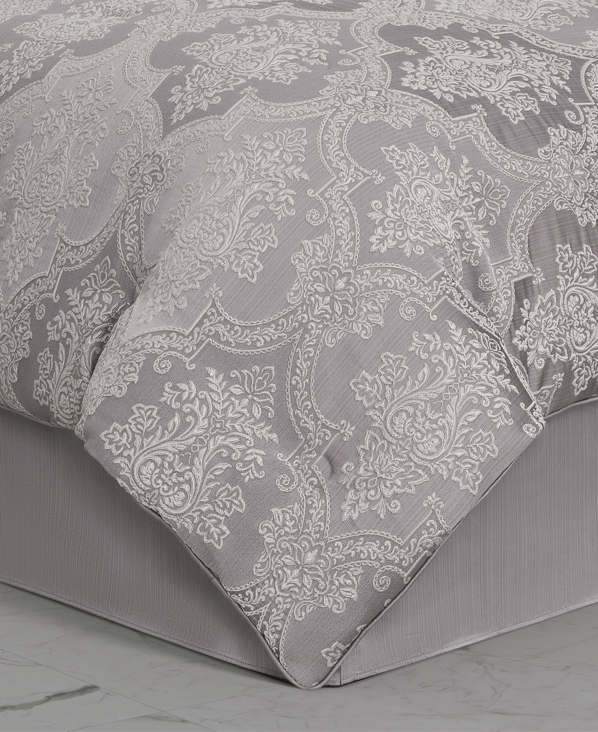 J Queen New York Mary Damask 4-pc. Comforter Set, California King In Gray