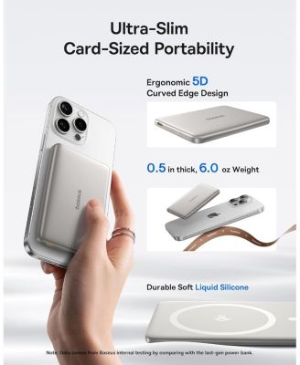 Picogo Magsafe Portable Charger 10000mAh 27W , 0.5" Ultra Slim Qi2 Certified 15W Wireless Power Bank