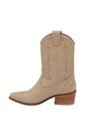 Women's Suede Leather Western Cowboy Booties