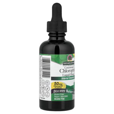 Alcohol-Free Chlorophyll 50mg 2oz Liquid | Internal Deodorant | Skin and Hair