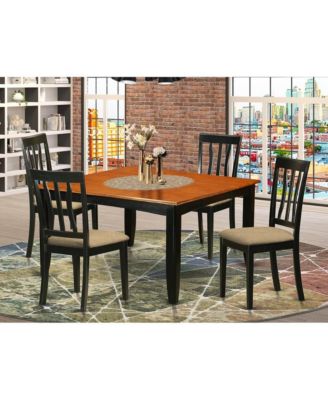5 PC Wood Dining Table and 4 Wood Dining Chairs Kitchen Table set