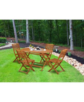 Wooden Patio Set Natural Oil