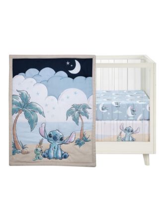 Baby Disney Stitch 3-Piece Blue Nursery Crib Bedding Set