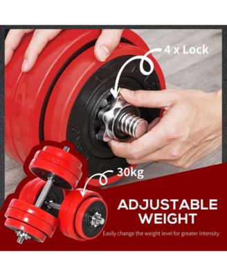 66 lb. 2-in-1 Dumbbell Barbell Set Made for Tight Grip