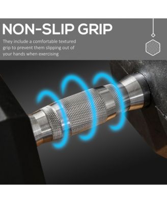 50bs/Single Set of 2 Dumbbell Weights for Home Gym Cardio Exercise