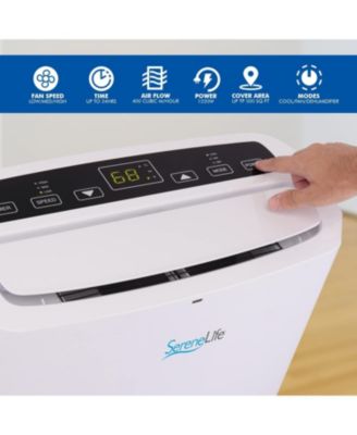 Portable Compact Home Cooling Unit with Built-in Dehumidifier and Fan Modes Window Mount Kit Air Conditioner 14000 BTU