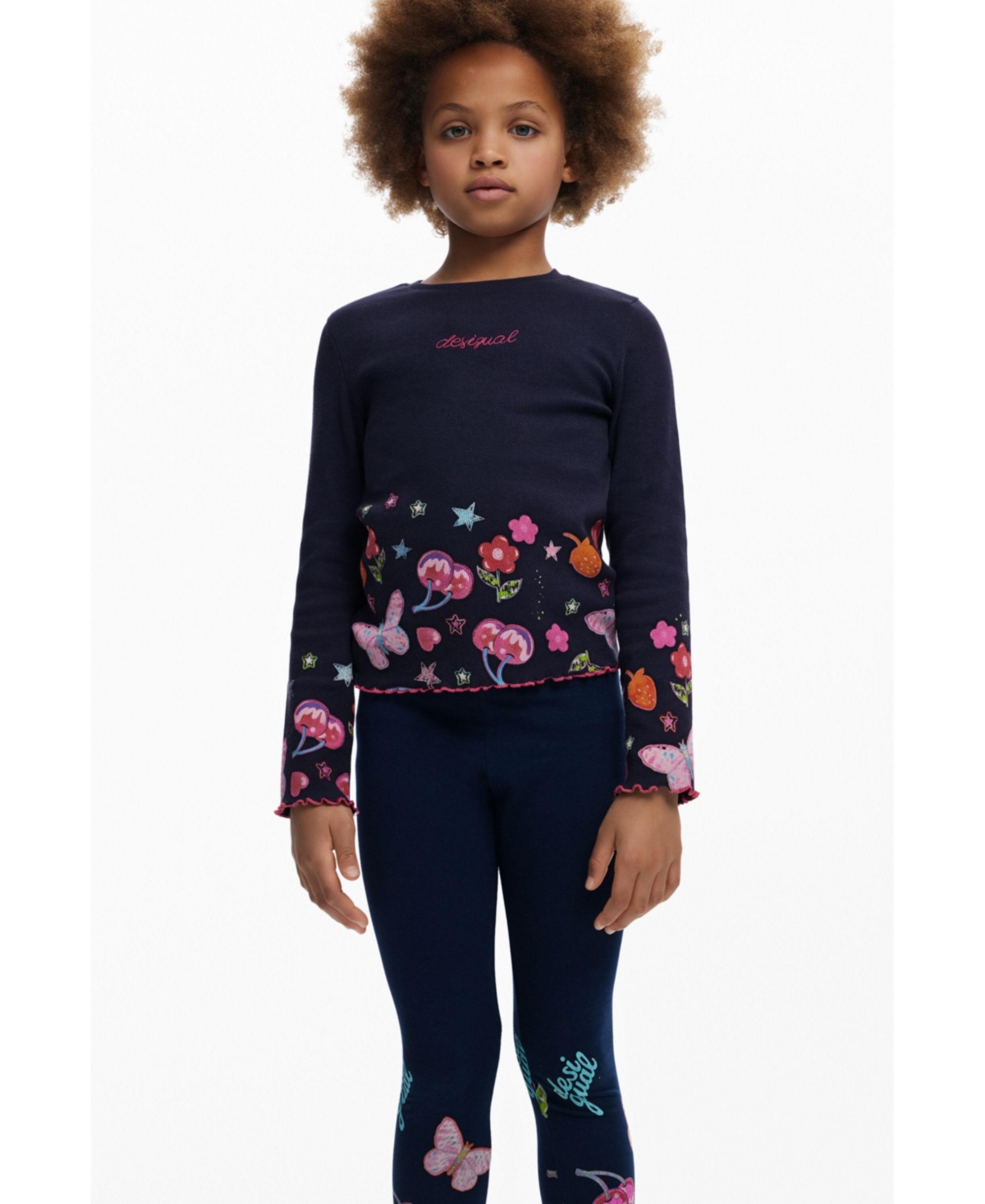 Desigual Girls Girls's Butterfly Leggings In Blue