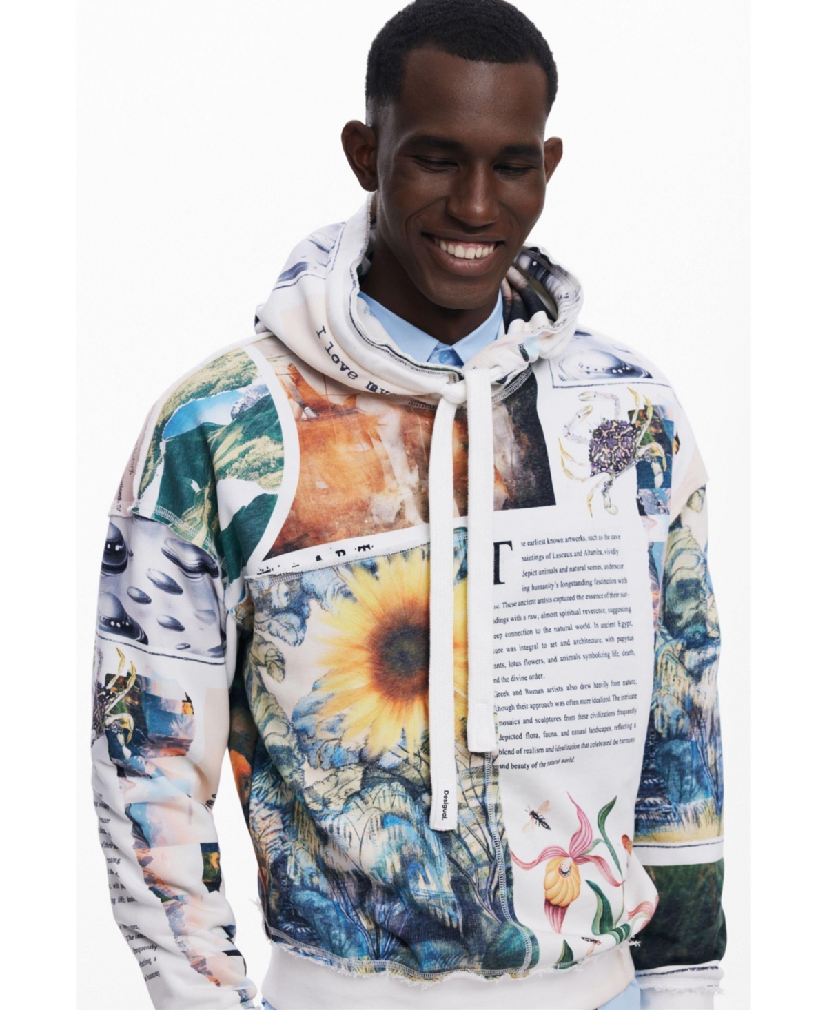 Desigual Men's Sunflower Hoodie In Multi
