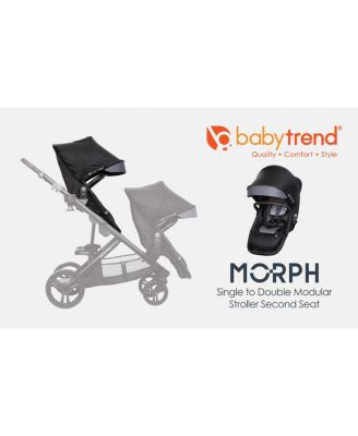 Baby Second Seat for Morph Single to Double Stroller - Dash Grey