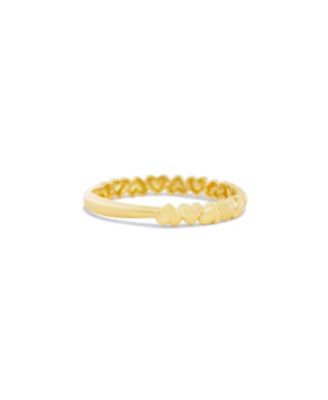 Gold Alternating Heart Band 14K Gold