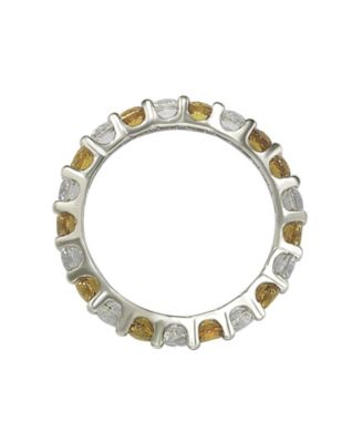 Suzy Levian Sapphire & Created White Sapphire Alternating Eternity Band Ring