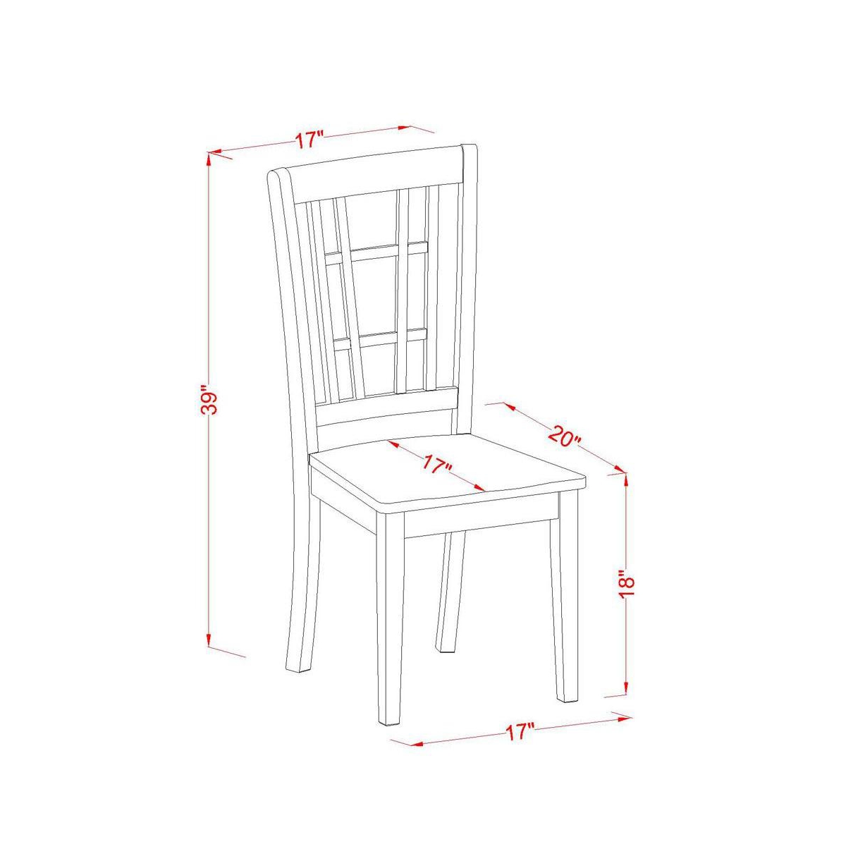 East West Furniture Dining Room Set Buttermilk & Cherry