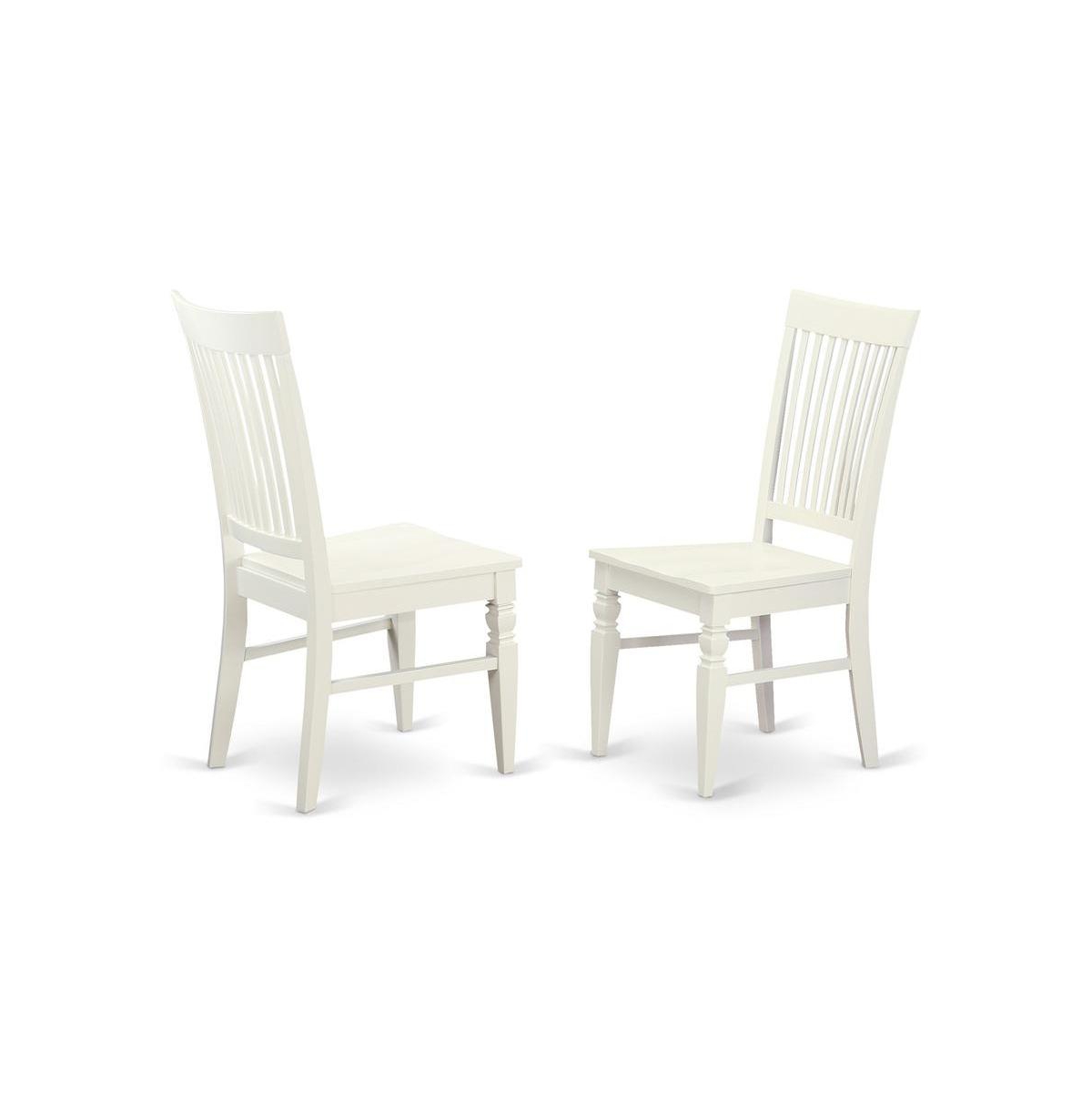 East West Furniture Dining Room Set Linen White