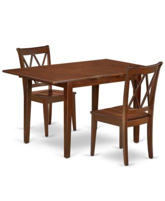 3 pc wood Mahogany finish Small Dining Room Set