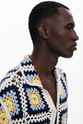 Men's Crochet short-sleeve shirt