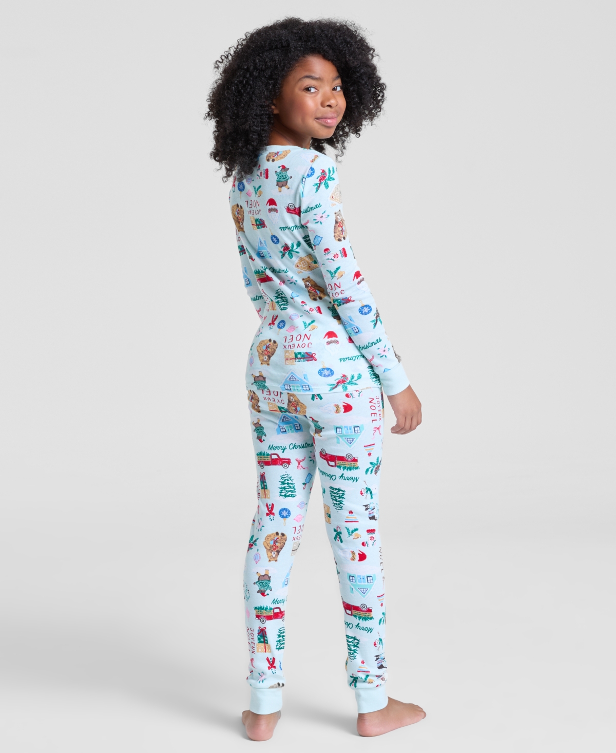 Holiday Lane Kids 5-14 Winter Snug-Fit Pajama Set, Macy's Exclusive