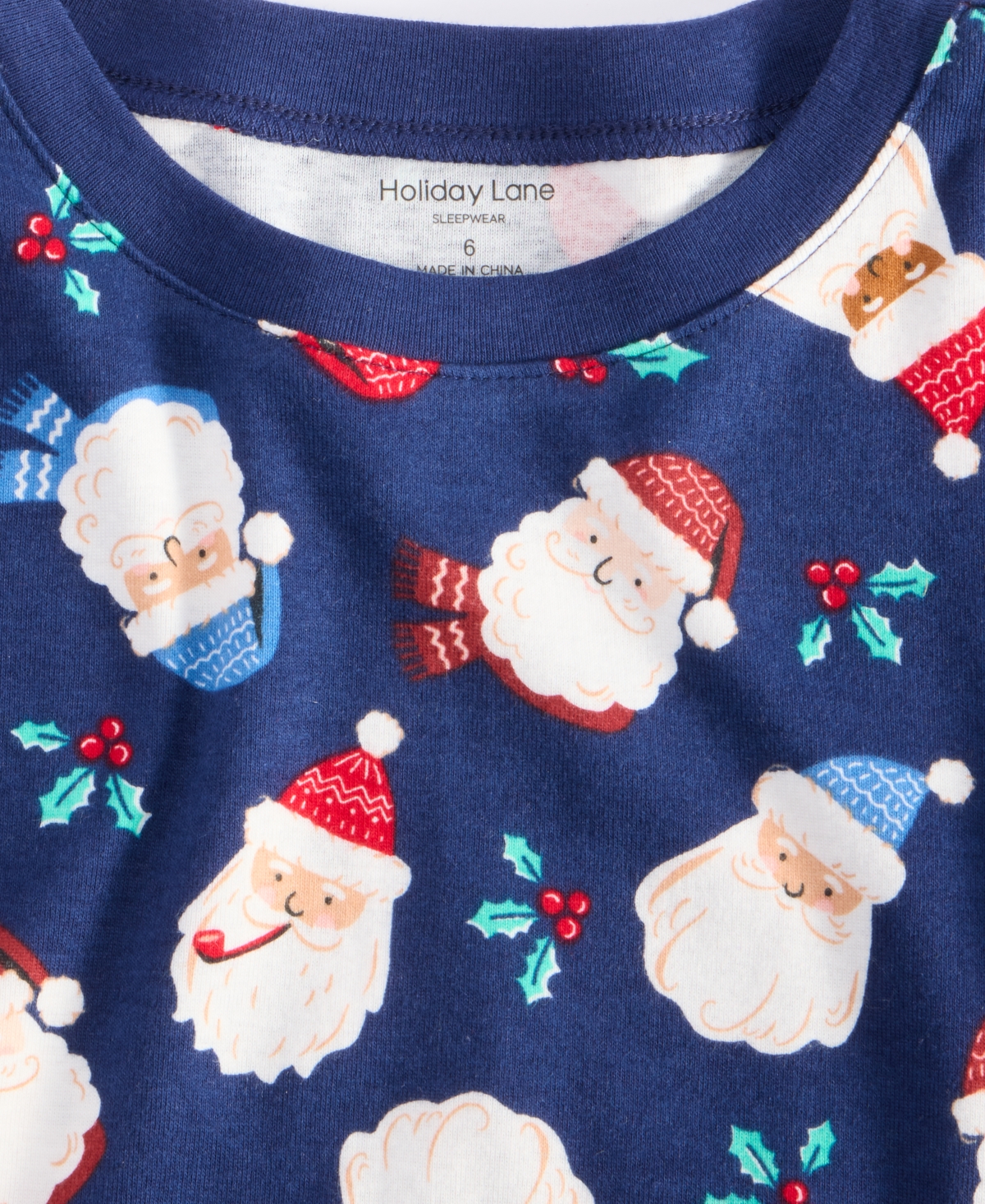 Holiday Lane Kids 5-14 Santas Snug-Fit Pajama Set, Macy's Exclusive