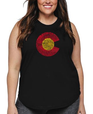 Plus Size Colorado Word Art Tank Top