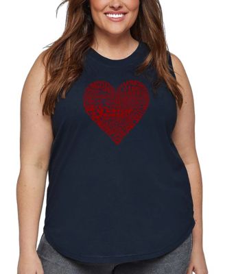 Le Pop Art Plus Size Love Yourself Word Art Tank Top