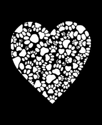 Plus Size Paw Prints Heart Word Art Tank Top