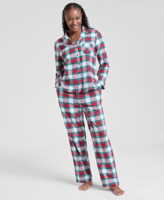 Holiday Lane - Women's Merry Plaid Cotton Pajama Set