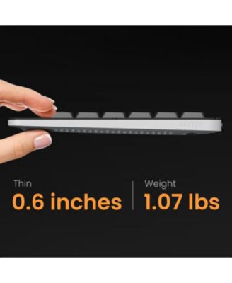 Edge Low Profile Mechanical Keyboard, 75% Rechargeable Bluetooth and Wired Connection for Windows, Mac OS/POM Switches 2.0, Carbon Fiber Top Case