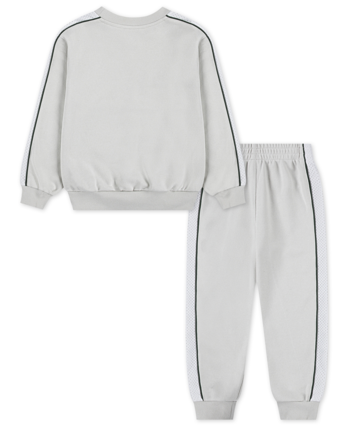 Nike Little And Toddler Boys 2-piece Sportswear P.e. French Terry Crewneck Top And Pant Set In Gray
