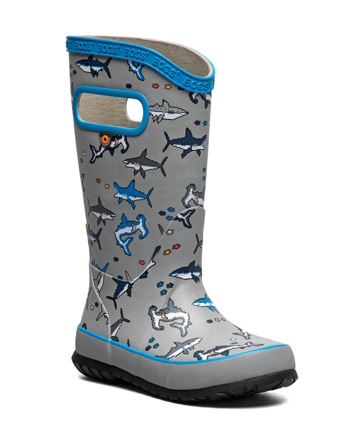 Bogs Little And Big Kids Rainboot Tractor Boots In Gray