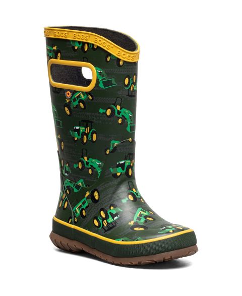 Ботинки BOGS Rainboot Tractor Boots для мальчиков, цвет: Зелёный разноцветный